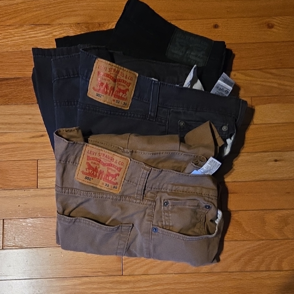 Levi's Men's Black and Tan Jeans